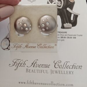 Swarovski Crystals Clip On Earrings